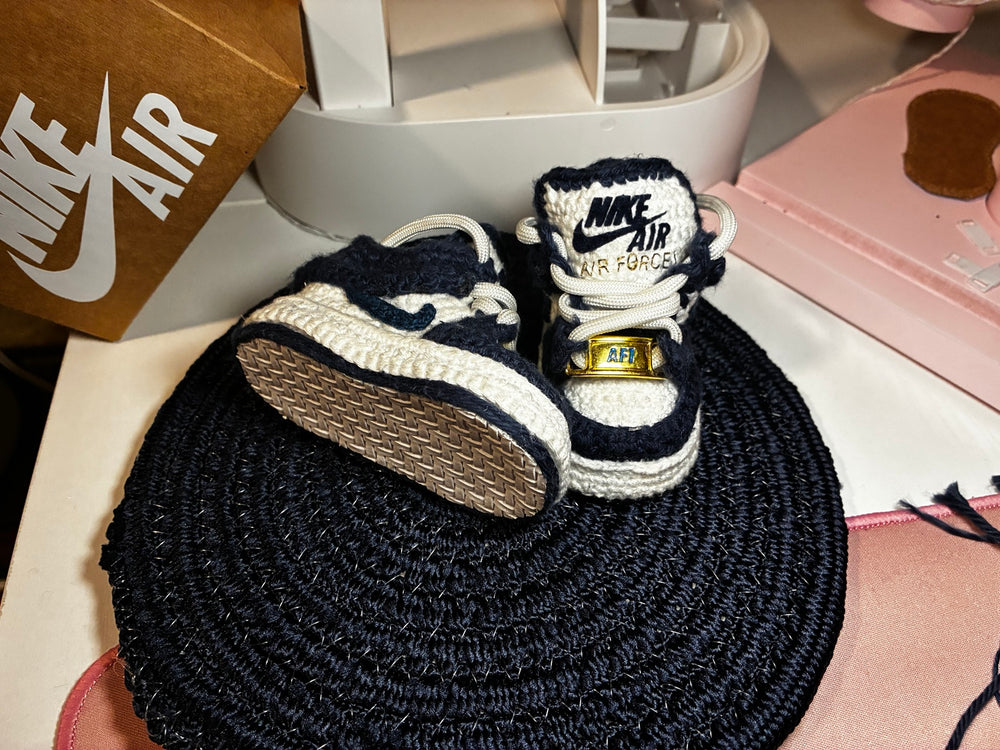 Crochet Baby AF1-Inspired Sneakers