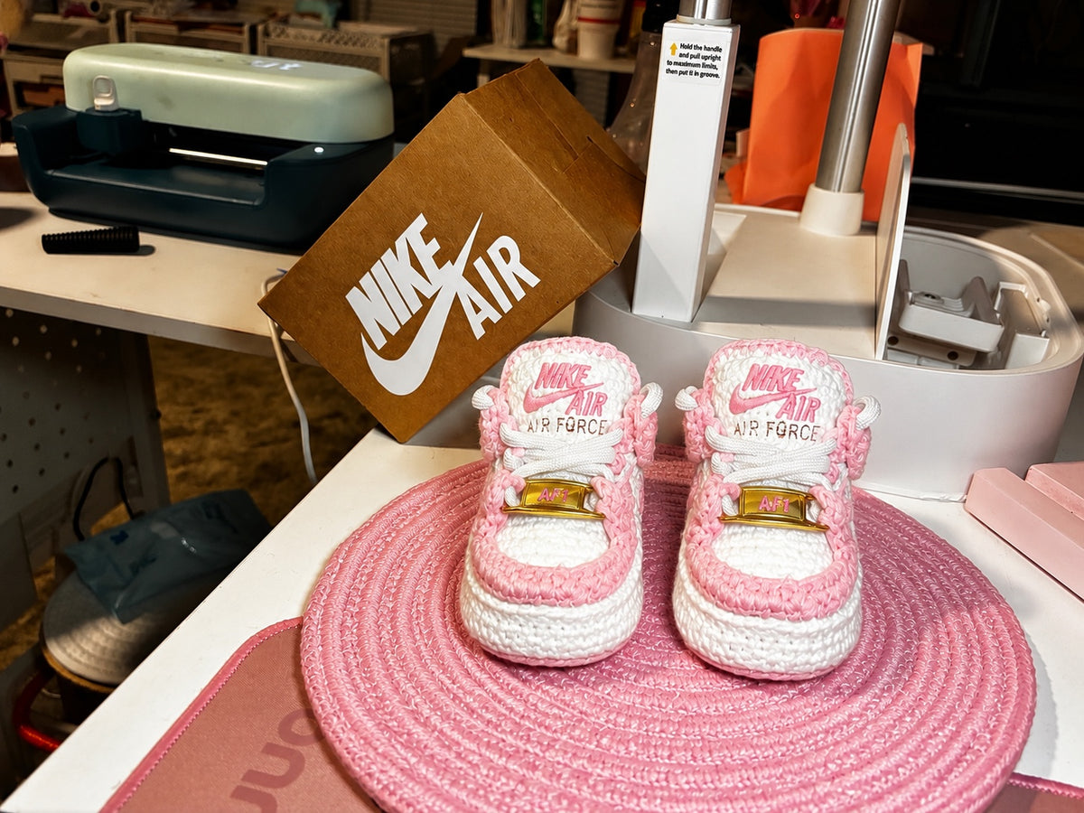 Crochet Baby AF1-Inspired Sneakers