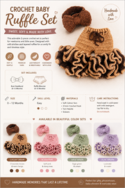 Crochet Baby Ruffle Bloomer & Bow Set