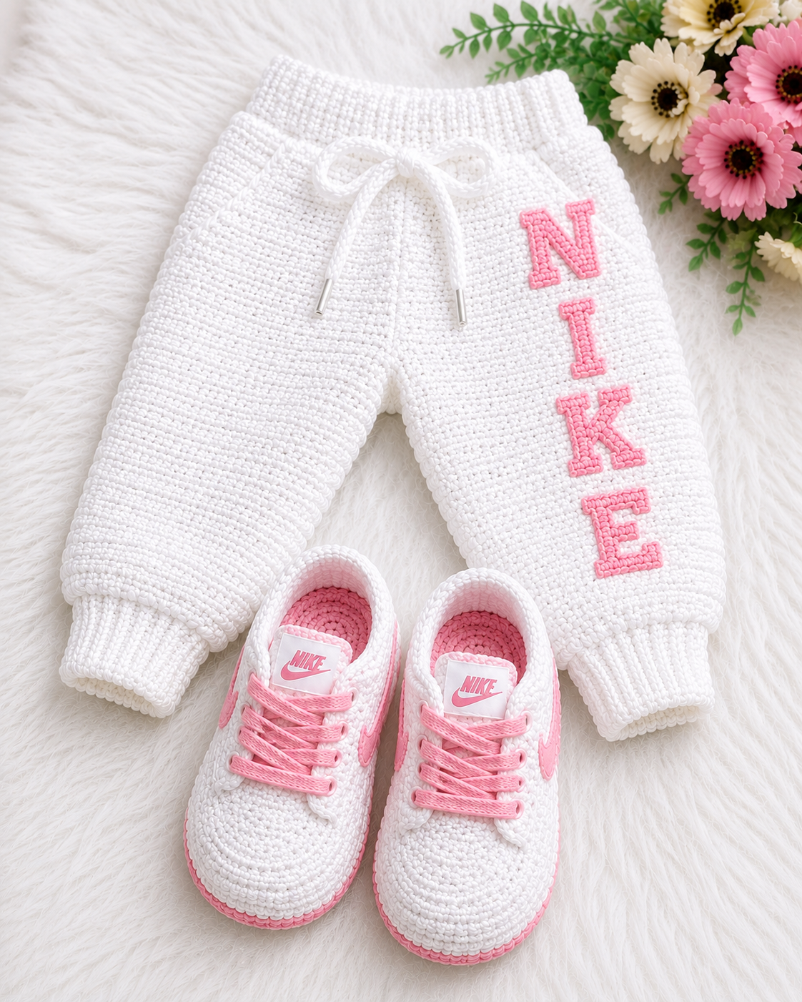 Crochet Sneaker Jogger Set