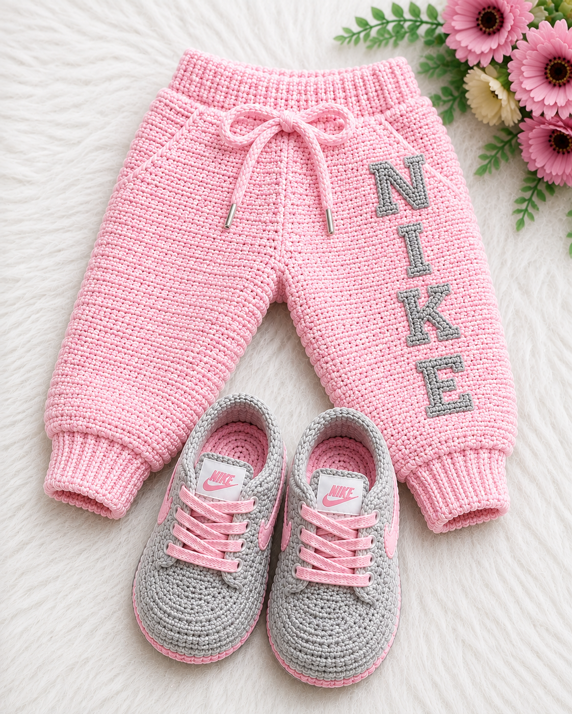 Crochet Sneaker Jogger Set