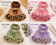 Crochet Baby Ruffle Bloomer & Bow Set